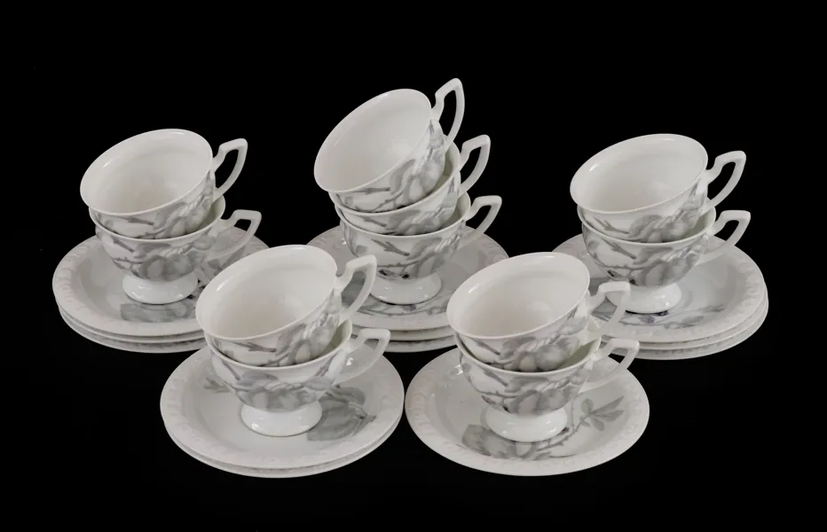 Moccakoppar med fat 11st, "Maria", Rosenthal