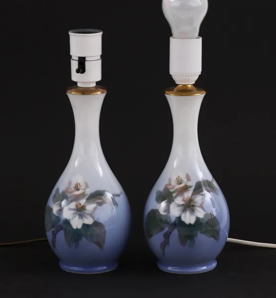 Bordslampor ett par, Royal Copenhagen, Danmark