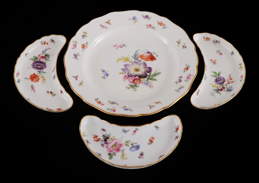 Servisdelar 4 delar, Meissen, Tyskland, 1800-tal