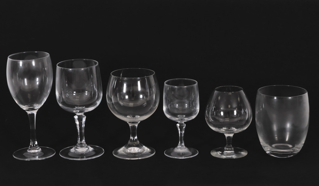 Parti glas, 69 delar, bl.a. Orrefors