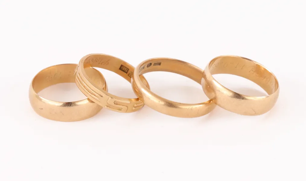 Ringar 4st, 18k