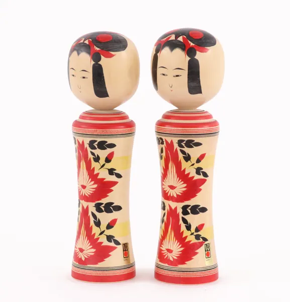 Kokeshi dockor 2st, Japan, 1900-tal