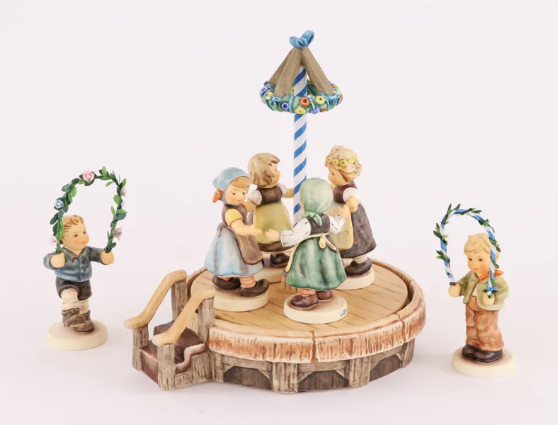 Figurgrupp 7 delar, "Hummel", Goebel, Tyskland