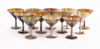 Cocktailglas 12st, silver, 1900-talets andra hälft