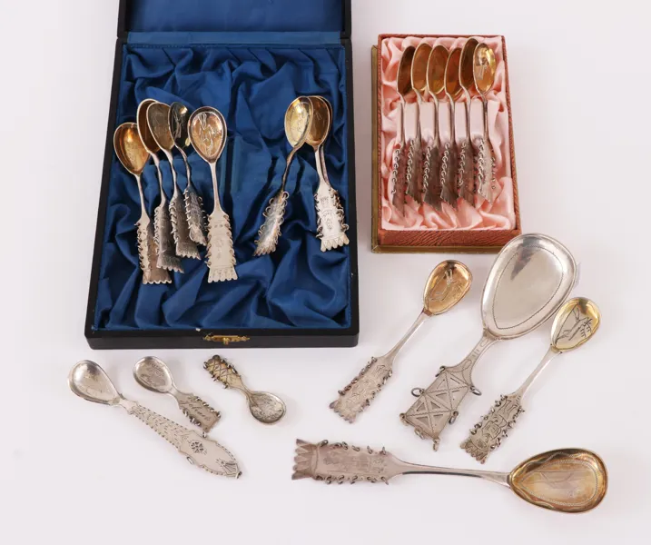 Silver 21 delar , bl.a. 1948