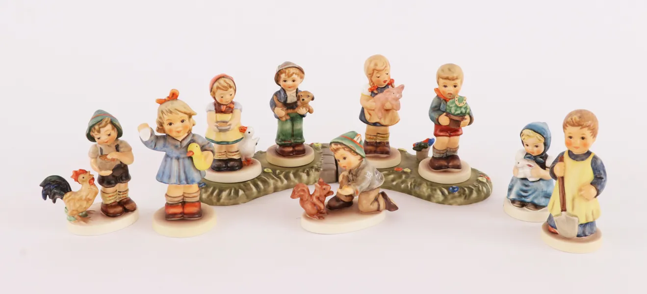 Figuriner 9st, "Hummel", Goebel