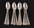 Kaffeskedar 12st, silver, "Chippendale"