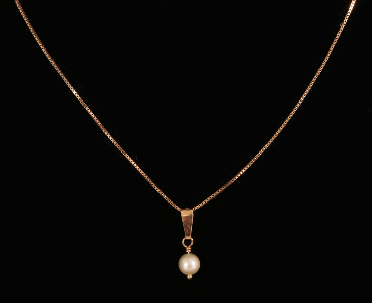 Halsband med hänge, 18k