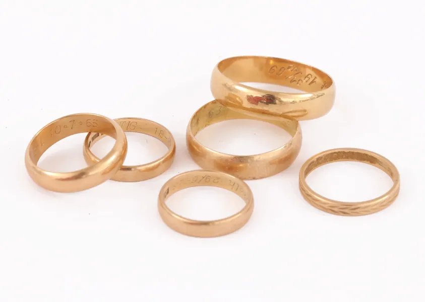 Ringar 6st, 18k