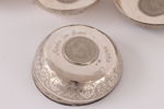 Skålar 5st, silver, Iran, 1900-tal