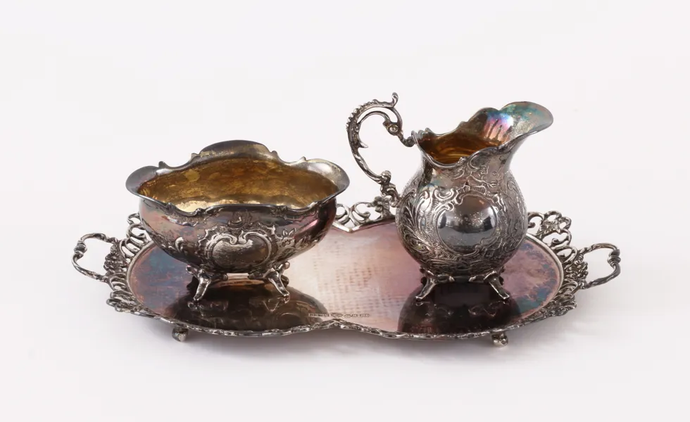 Kaffeservis 3 delar, silver, Gewe, 1900-tal
