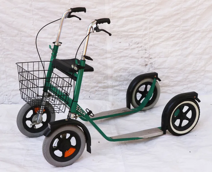 Fyrhjulig sparkcykel, Esla