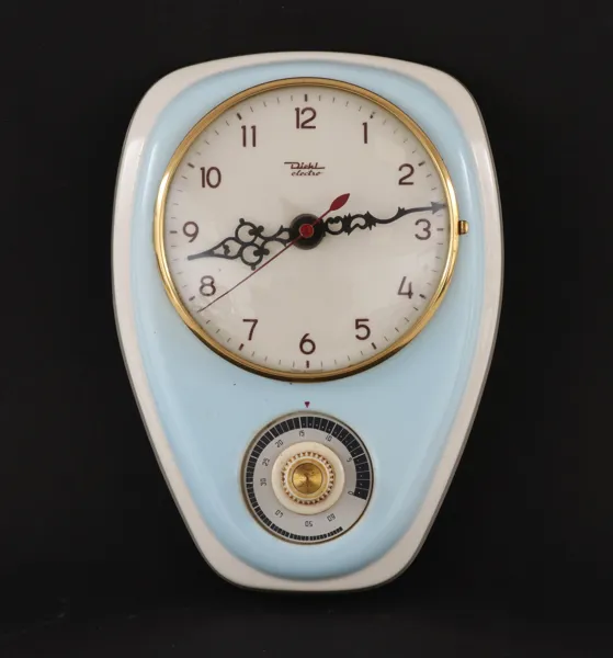 Väggur med timer, Diehl, 1950/60-tal