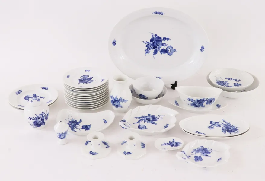 Servisdelar, "Blå blomster", Royal Copenhagen, Danmark