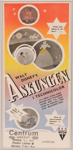 Filmaffisch, "Askungen", Disney, 1950-tal