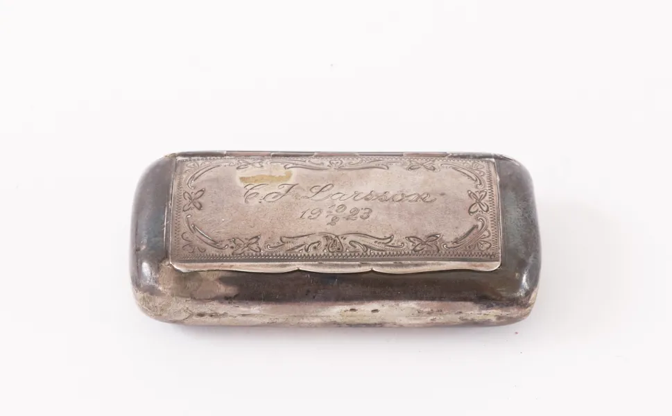 Snusdosa i silver, 1900-talets början