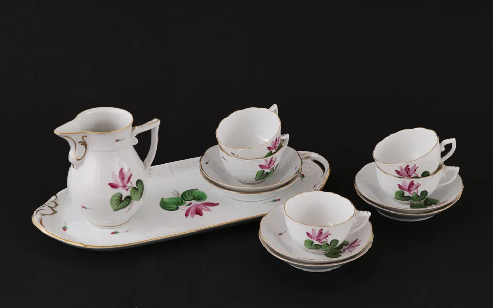 Kaffeservisdelar, Herend, Ungern