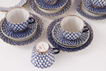 Kaffeservisdelar, "Cobalt net", Lomonosov, Ryssland