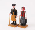 Träskurna figurer 2st, Bjursås