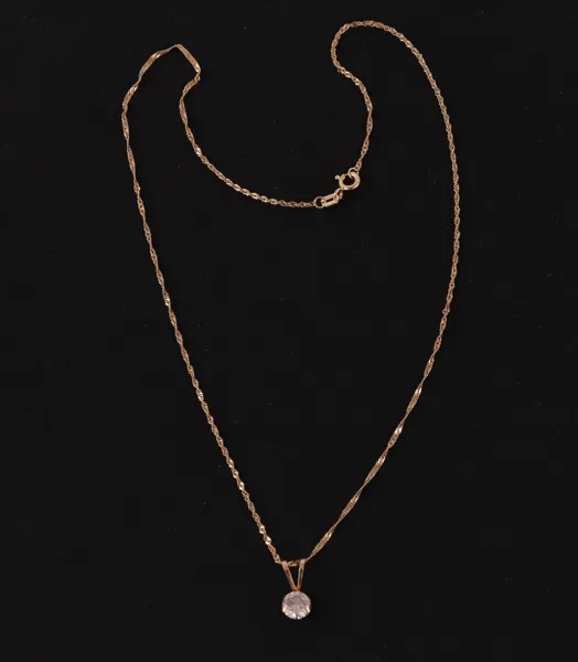Halsband med hänge, 18k