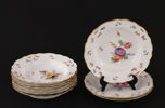 Tallrikar 9st, Meissen, 1800-tal