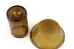 Olivfärgat glas 2 delar