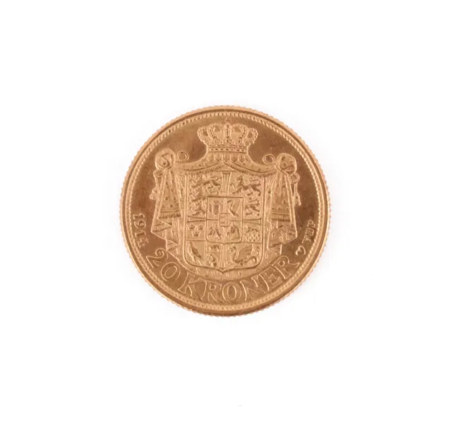 Guldmynt, 20 kroner, Christian X, Danmark, 1914