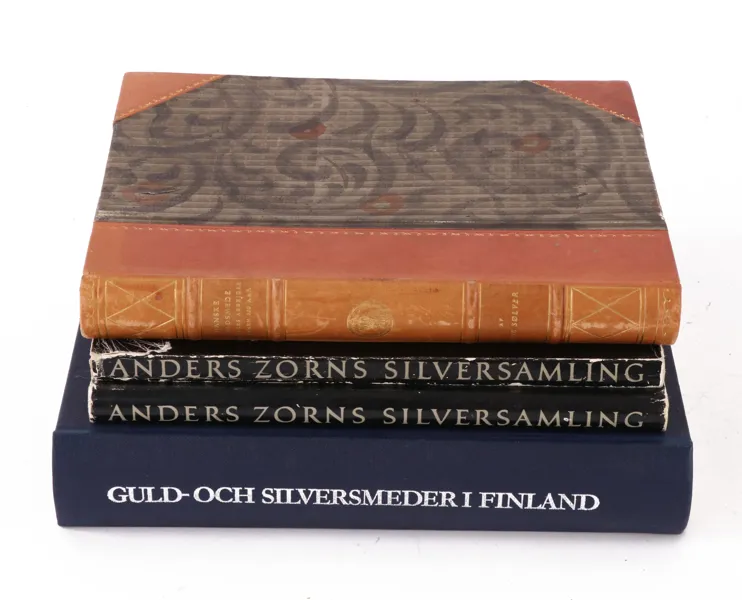 Böcker 4st, rörande silversmide