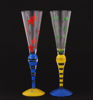 Champagneglas 2st, "Clown", Ann Nilsson för Orrefors
