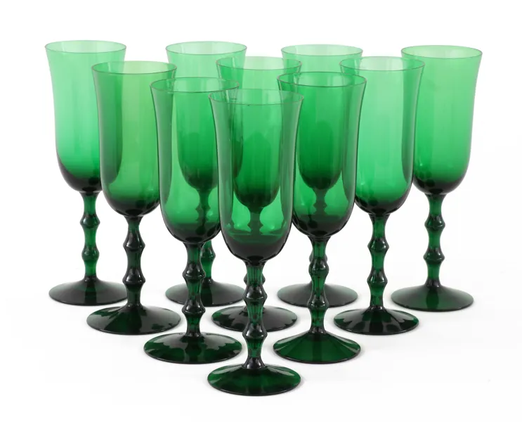 Champagneglas 10st, "Salut", Simon Gate för Orrefors