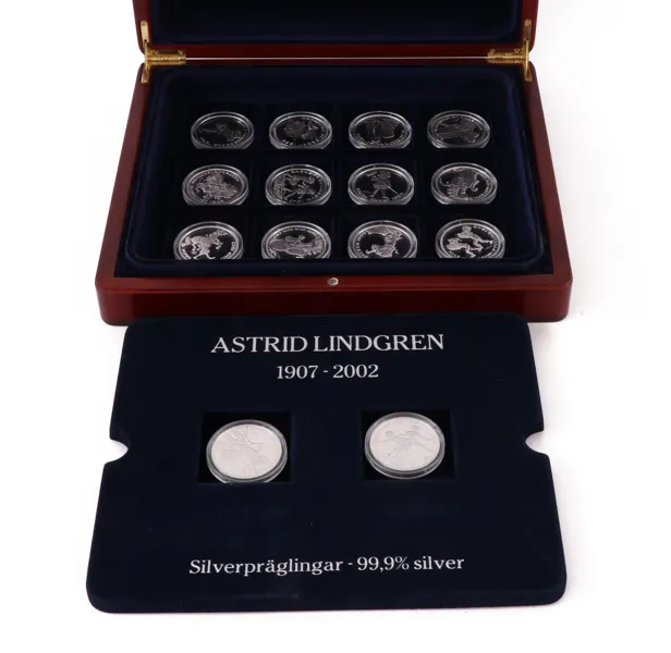 Silvermedaljer 14st, "Astrid Lindgren"