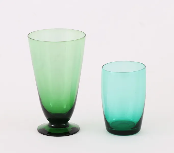 Gröntonat glas 12 delar
