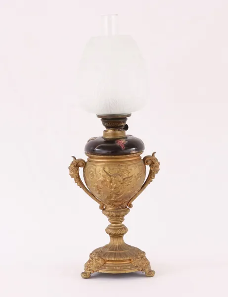Bordsfotogenlampa, omkring år 1900