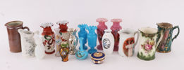 Parti glas och keramik, mestadels tidigt 1900-tal