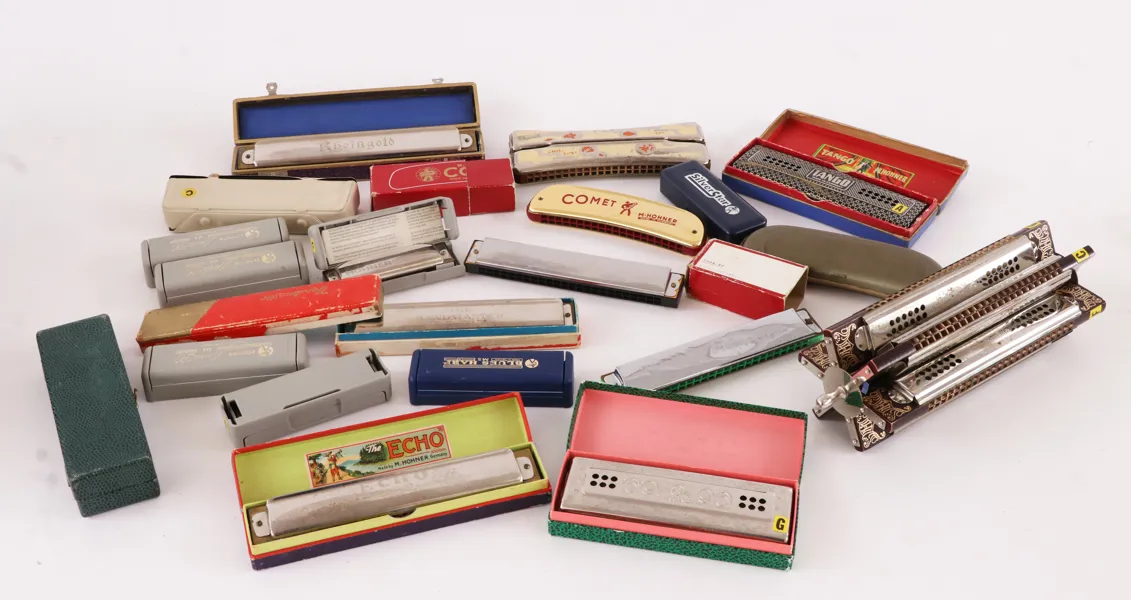 Parti munspel, mestadels Hohner
