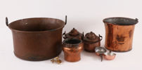 Parti kopparföremål, bl.a. 1800-tal