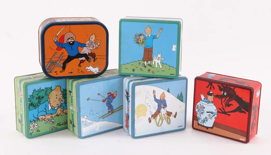 Plåtburkar 7st, Tintin, 2005/2006