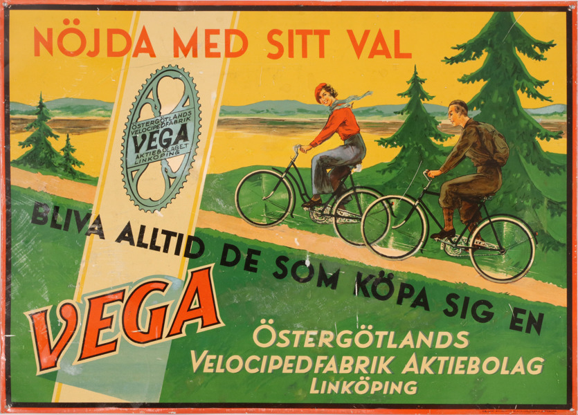 Reklamskylt, Vega, 1900-talets första hälft