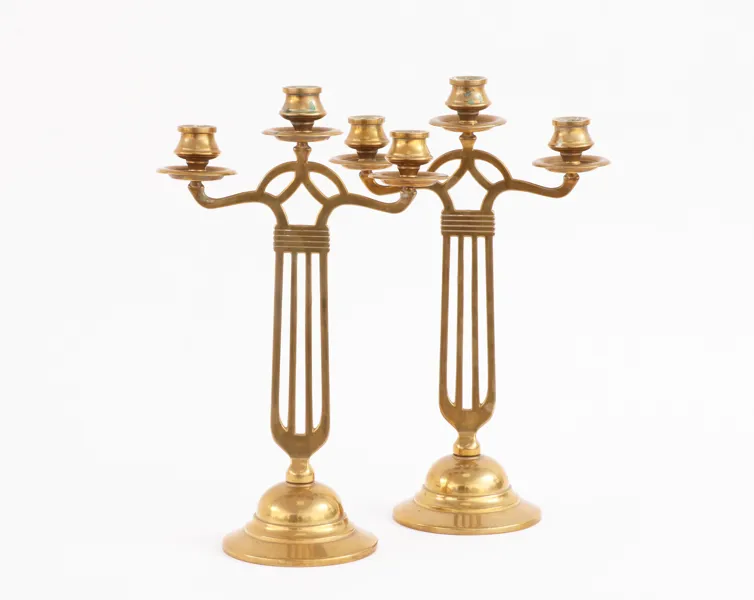 Kandelabrar ett par, jugendstil, 1900-tal