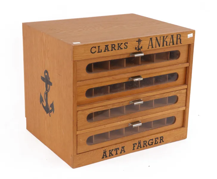 Sytrådslåda, Clark's Ankare, 1900-talets första hälft