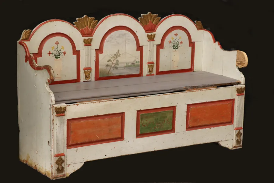 Soffa, allmoge, Härjedalen, daterad 1845
