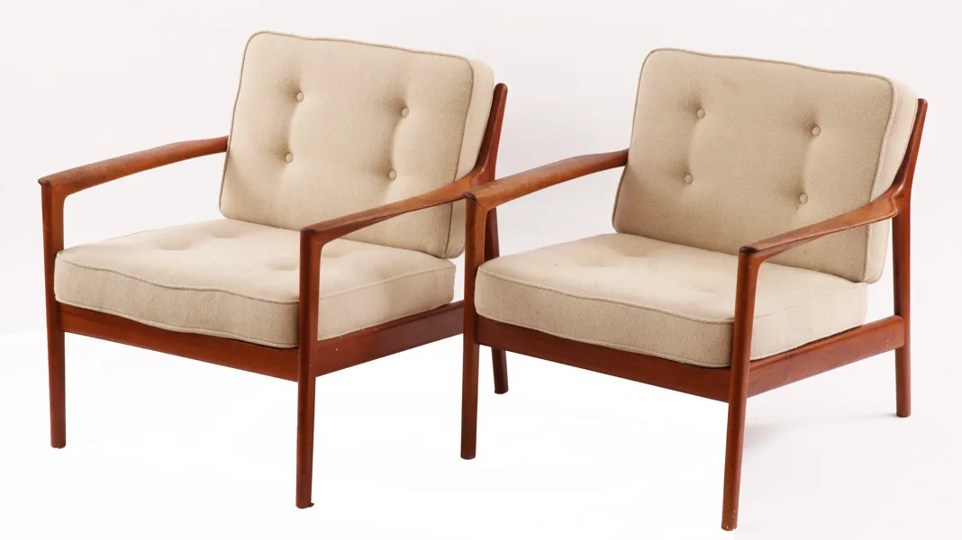 Fåtöljer ett par, "USA 75", Folke Ohlson för DUX, 1960-tal