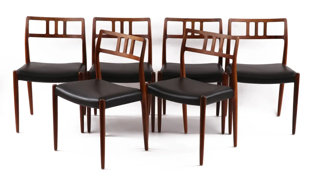 Stolar 6st, "Modell 79", Niels Otto Møller, Danmark