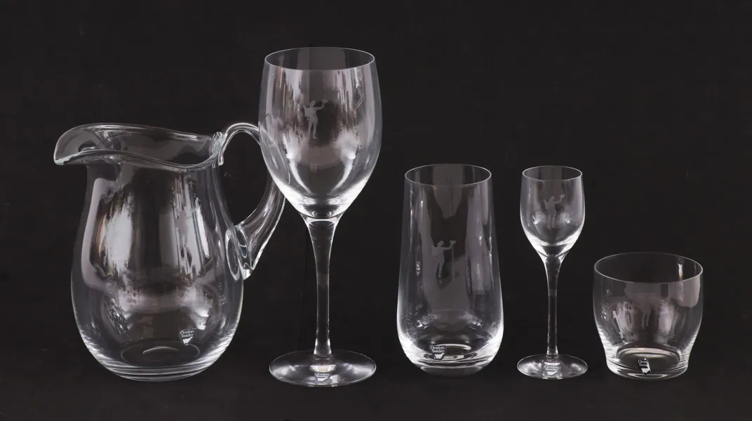 Glasservisdelar, "Illusion", Nils Landberg för Orrefors