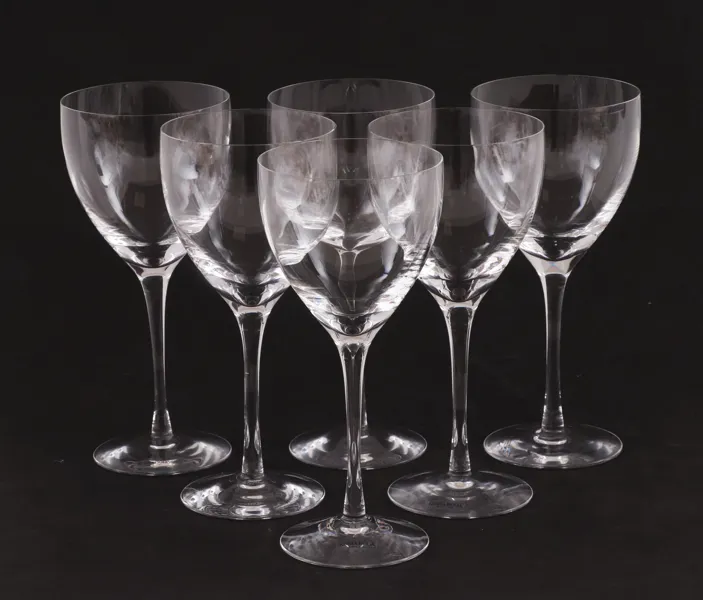 Rödvinsglas 6st, "Chateau", Bertil Vallien för Kosta Boda