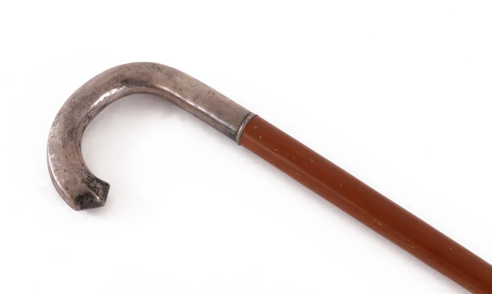 Spatserkäpp med handtag i silver