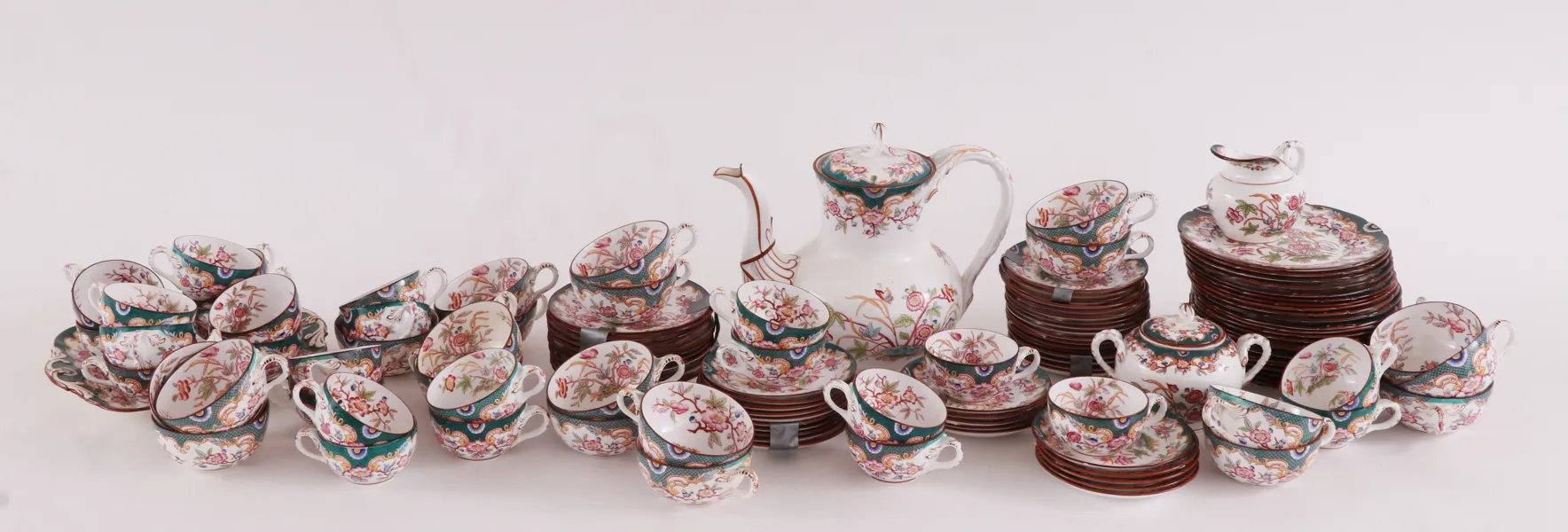 Te- och kaffeservis, Sarreguemines, Frankrike, 1900-talets början