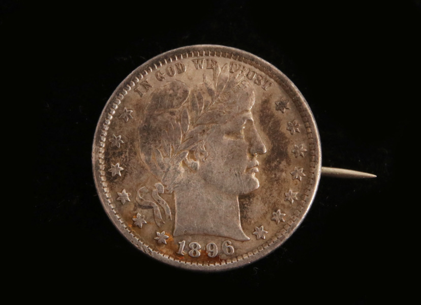 Quarter dollar, silver, USA, 1896