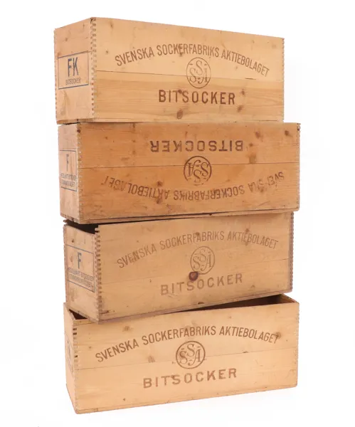 Bitsockerlådor 4st, 1900-talets första hälft