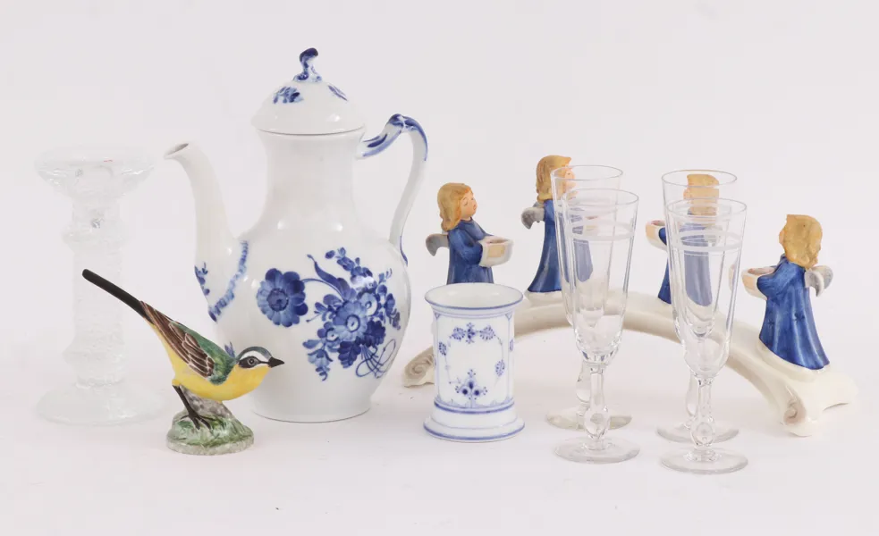 Glas och porslin 9 delar